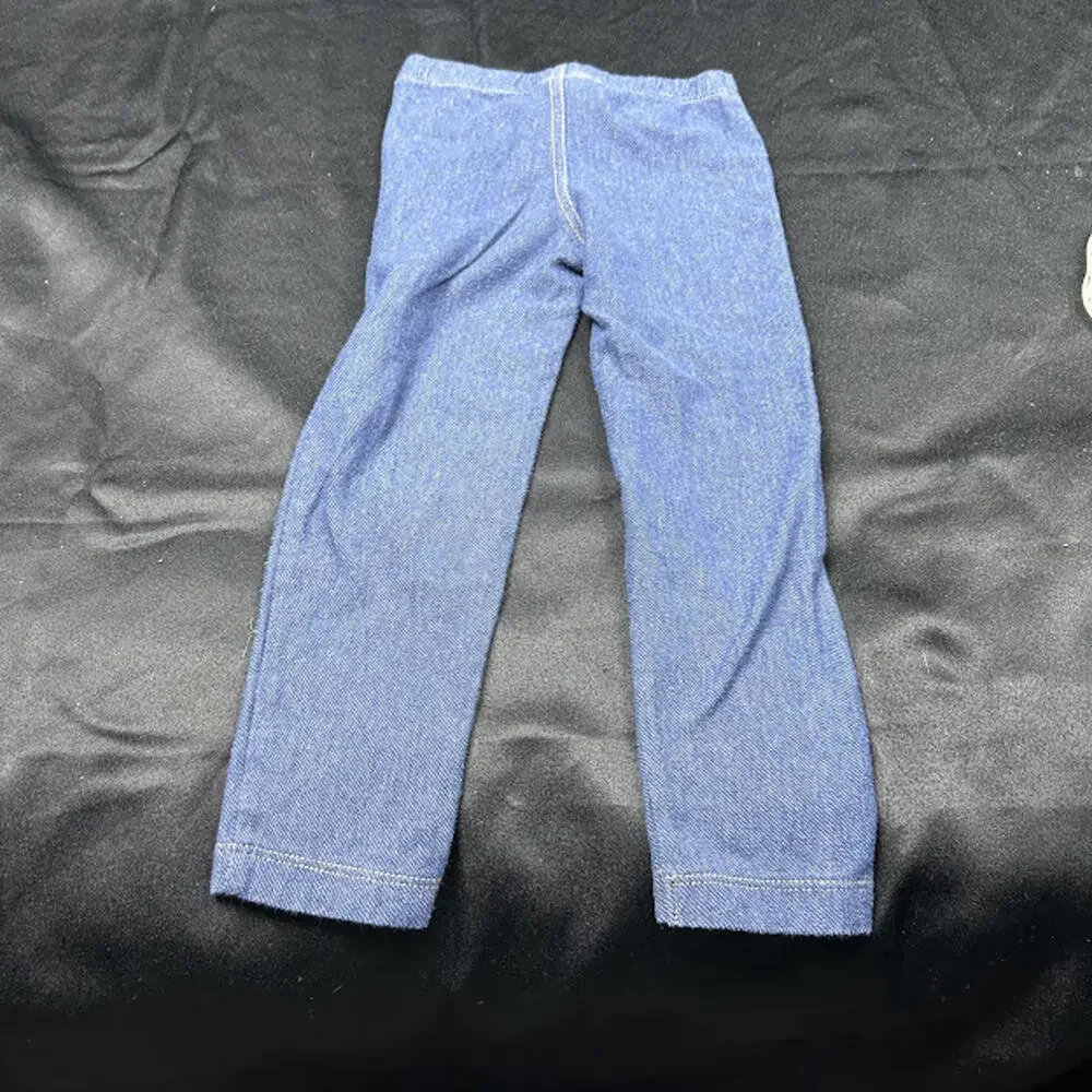 Carters Girls Jeggings 4T Denim Yellow/Brown EUC‎